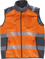 WorkTeam Chaleco Softshell de Trabajo Alta Visibilidad, Cintas Reflectantes Discontinuas, Cortavientos, Impermeable e Interior de Alta Capacidad Térmica. Unisex - details 0