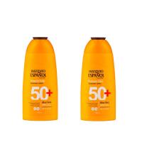 Pack de 2 Protectores Solares Instituto Español Aloe Loción SPF 50+ | 300 ml Cada Uno | Protección Solar y 48 Horas de Hidratación【ROUA】 - details 0