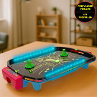 CB Games - Air hockey de sobremesa neón, estructura de 40 cm, plástico resistente, 2 palas, 2 discos, 2 jugadores, juegos de mesa, juguetes para niños, diversión en familia, mayores 6 años - details 1