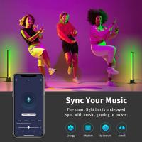 Lámpara Inteligente De LED RGB Con Control Bluetooth APP Luz Nocturna Para Decoración De Habitación De Juego Y TV Rítmica De Música - details 11