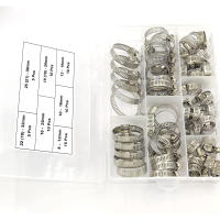 Kit De 20/60 Piezas De Tornillos De Tubo Ajustables En Acero Inoxidable Para Fontanería Swivel Metal Fuel Hose Clamp 1/4''-1-1/2'' (6-38mm) - details 7