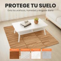 RELAXTY Piezas Madera Baldosas de Alfombra 30×30 cm – Suelo Modular de Madera Gruesa Antideslizante, Lavable para Dormitorio, Gimnasio, Bebés Sala o Oficina - details 3