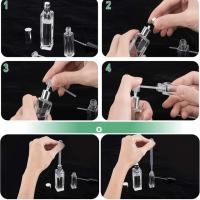 5PCS Botellas De Perfume De Vidrio Recargables De 0.34 Oz Alta Calidad Para Viajes Y Amortiguadores De Cosméticos Regalo Gratis - details 3