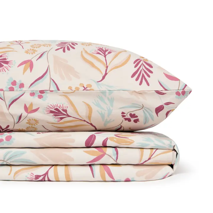 Textura TEXTURA Sábana Flores Algodón Percal 180 Hilos Cama 80-90cm 160x270cm - 1