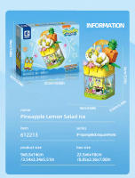 SpongeBob Patrick Star Bloques De Construcción DIY Casa De Piña Y Fresa Con Luz Decoración De Escritorio Juguetes Para Niños - details 10