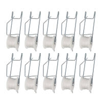 10pcs Gancho De Rueda Para Tomates En Acero Galvanizado Y PP Resistente Al Calor Espacioso 15m Hilo De Vinilo Para Cultivo De Cucú - details 0