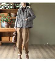 Amax LuluE Pantalones De Peluche De Lujo Para Mujer Invierno 2024 Moda Casual Vintage Gruesos Harajuku Harem Pantalones Talla Media Con Bolsillos Y Cuff - details 8