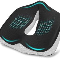Alivia el dolor lumbar, de coxis, Sacro y ciática, y corriges la cadera.Cojín de espuma viscoelástico para asiento de oficina, cojín para asiento de coche,45*38*13cm - details 3