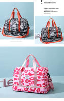 Bolso De Viaje Para Mujer Con Estampado Animal De Nylon Duradero Y Gran Capacidad Bolso Deportivo Grande Para Fin De Semana Y Noche - details 2
