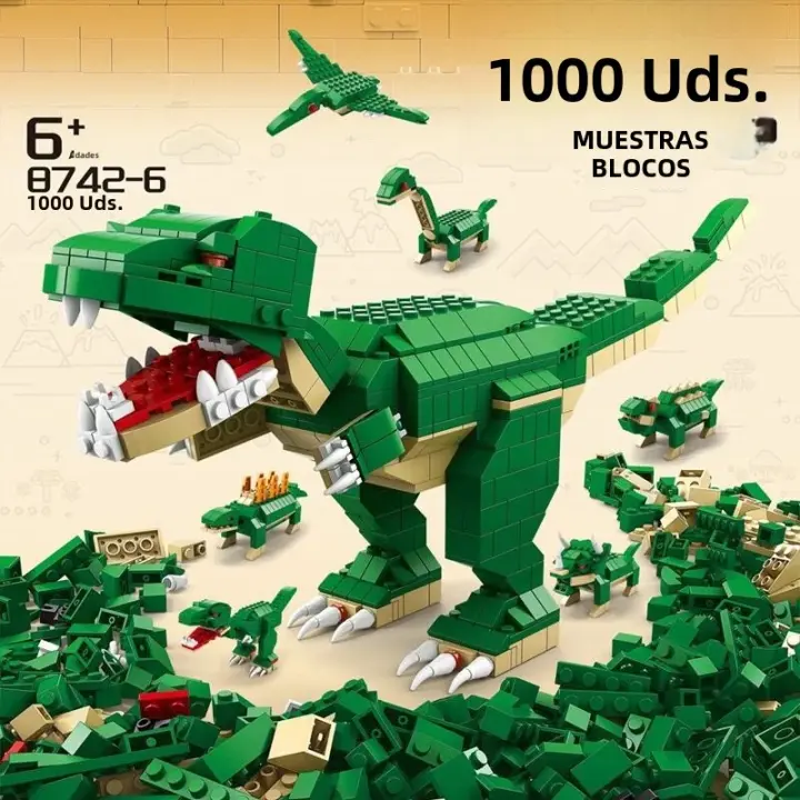 1000PCS Bloques De Construcción Dinosauro Jurassic Sarcosuchus Imperator Tyrannosaurus Rex Para Niños Juguetes Educativos De La Tierra Fossil - 1