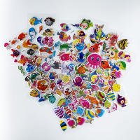 12 Hojas De Pegatinas 3D De Peces Marinos Para Niños Y Niñas Decoración De Álbum De Fotos Regalo Divertido Con Diseño De Dibujos Animados Marinos - details 10