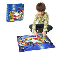 100Pcs Rompecabezas De Navidad Con Santa Divertido Y Educativo Juego De Familiar Tiempo Xmas Newyear Regalos Para Edad 3-6Años Material Papel - details 0