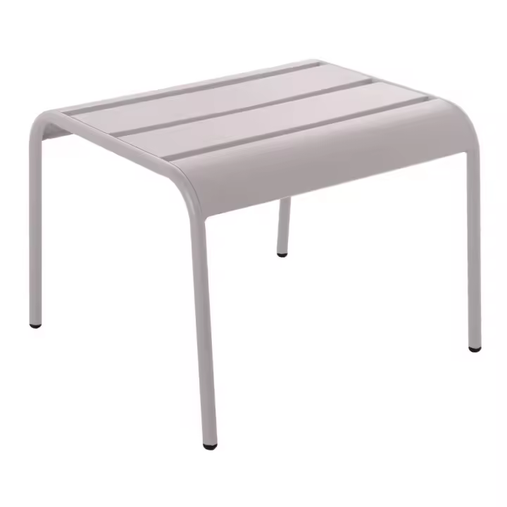 Lola Home Taburete de jardín apilable Vega de acero gris de 37x47x50 cm - 1