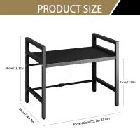 Organizador expandible para estantes de microondas de 42-64 cm, Organizador para encimeras de microondas a prueba de humedad y óxido,Almacenamiento de vajilla - details 3