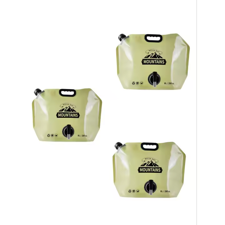 Bolsa de almacenamiento de Agua de 3 piezasbotella de Agua plegable portátil sin BPA de 8L para Cycling y Deports al Aire Libre. - 1
