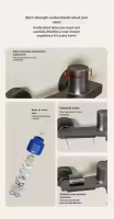 Grifo de bañera de cascada gris con ducha de mano, grifo mezclador de ducha de baño montado en la pared de latón cromado, juego de sistema de ducha - details 2