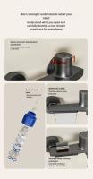 Grifo de bañera de cascada gris con ducha de mano, grifo mezclador de ducha de baño montado en la pared de latón cromado, juego de sistema de ducha - details 2