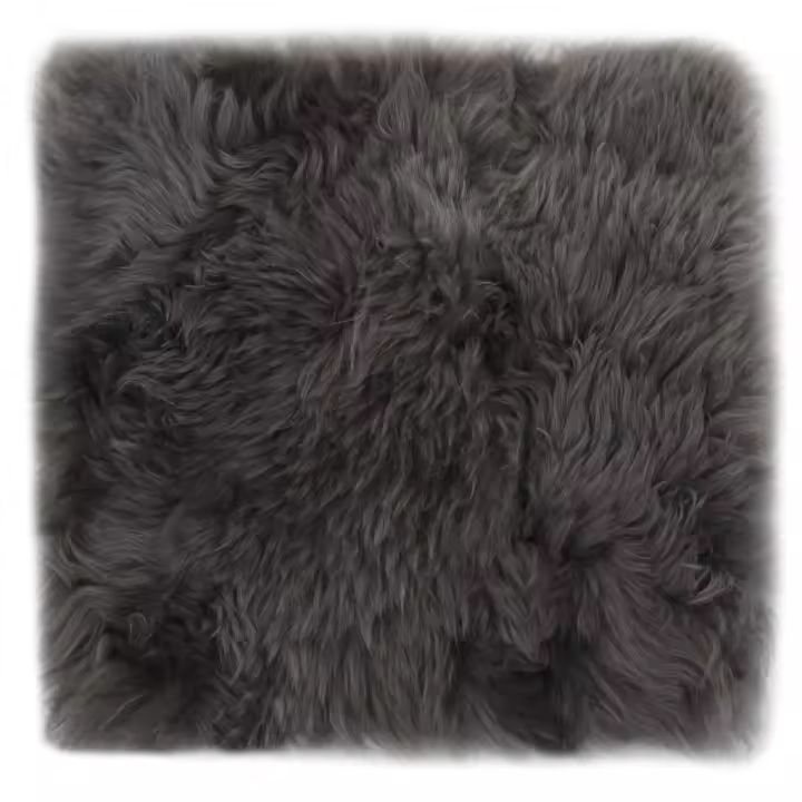 Piel de Oveja real gris Claro 40x40 cm - 1