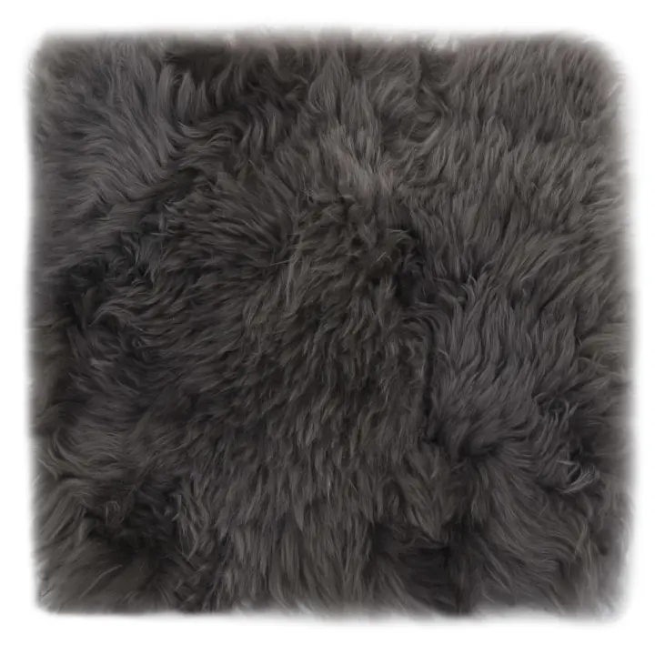 Piel de Oveja real gris Claro 40x40 cm - 1