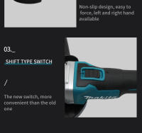 Makita 18V DGA404 Mezcladora De Ángulo Eléctrica Recargable De Potencia Alta Con Motor Brushless 125/100mm Para Corte Y Pulido - details 11