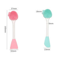 Cepillo De Limpieza Facial De Silicona 2 En 1 Instrumento De Limpieza Facial Eliminador De Masка De Arcilla Y Rascador De Maquillaje - details 7