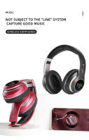 Auriculares inalámbricos, auriculares inalámbricos con graves profundos, auriculares plegables ligeros con micrófono incorporado, compatibles con cable de audio de 3.5 mm, teléfono móvil, auriculares para Sets - details 0