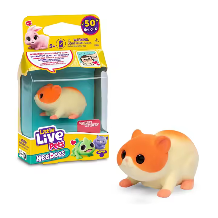 Mascota Needees Little Live Pets es interactiva y necesita tu ayuda para ser feliz, con más de 50 sonidos y reacciones - Modelos surtidos (Famosa LP700220) - 1