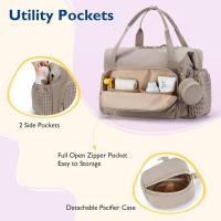 Bolsa de pañales para Bebé, Bolso de mano de gran capacidad, Bolsa de pañales de viaje, Bolsa de hospital para Nacimiento con Bolsa para Chupete - details 3