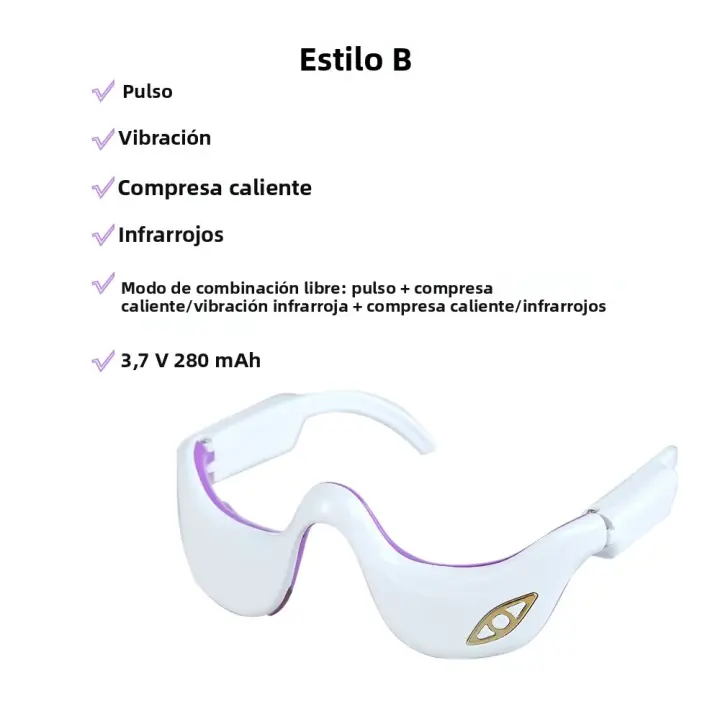 Masajeador De Ojos EMS Micro Corriente Pulso Calor Comprimido Vibration Elimina Arrugas Y Cicatrices Sombra Oscuro Tensión Piel - 1