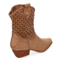 PuntoSalao Botines tacón bajo campero caña trenzada mujer color camel A-5166 - details 2