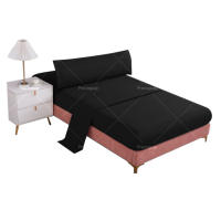 Juego de cama de tres piezas, funda de colchón, textil para el hogar, delicado y suave, agradable para la piel, color sólido, adecuado para sala de estar, dormitorio. - details 0