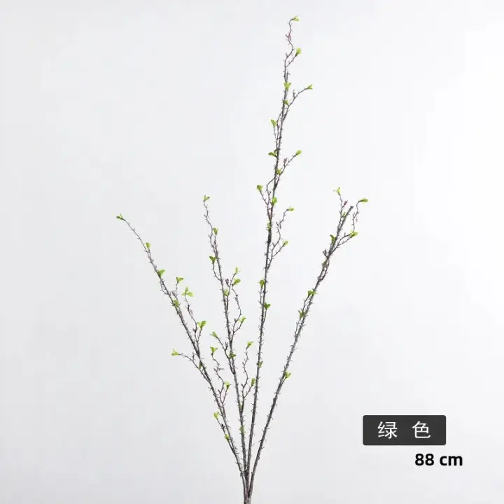 Vine Artificial De Espinas 88CM Para Decoración De Sala De Estar Hotel Casa Muerta Planta De Silicona En Café Naranja Verde Ligero Verde - 1