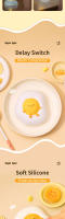 Lámpara De Noche De Silicona En Forma De Queso Plátano Huevo Helado Pato Recargable USB Regalo De Navidad Para Niños Y Niñas - details 22
