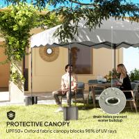 Outsunny Carpa Plegable Pop-up Gazebo 3x3 m Cenador Plegable con Protección UV 50+ Altura Ajustable Bolsa de Arena y Bolsa con Ruedas para Camping Fiestas - details 5
