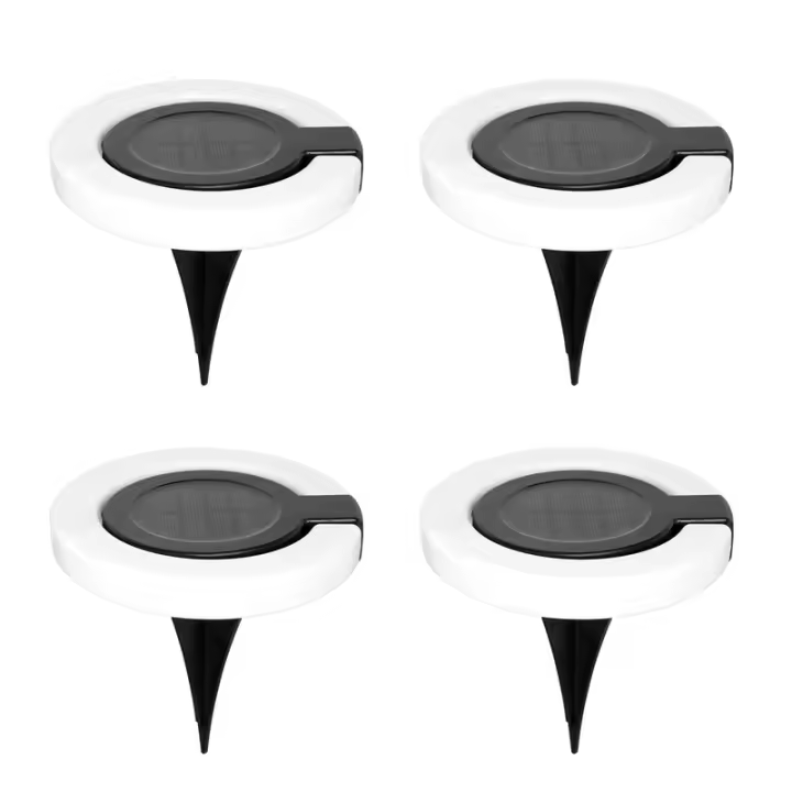 1/4PCS Luces Solares Impermeables Para Exterior Iluminación De Ambiente Lámparas Enterradas De Pared Para Decoración De Jardín Y Balcón - 1
