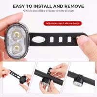 Juego De Luces Delanteras Y Traseras Para Bicicleta USB Recargable Lámpara De Cabeza LED Impermeable Luces De Bicicleta MTB Accesorios De Bicicleta - details 5