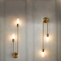 Lámpara De Pared Nórdica De Lujo Moderna Minimalista LED Negro Y Oro Creativa Fondo De TV Pasillo Dormitorio Lámpara De Noche - details 1