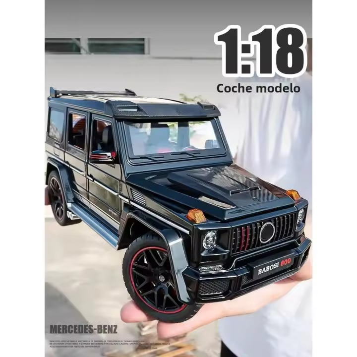 Nueva Modelo De Coche De Aleación Benz G800 a Escala 1:18 Con Sonido Y Luz Juguete De Retroceso Para Niños Decoración Colección Regalo SUV Todoterreno - 1