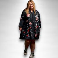 Vestido Reina de la Pista Anabel Lee - Camisero Oversize con Estampado Circo - details 3
