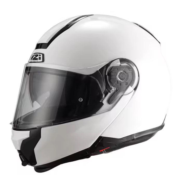 Casco de moto Modular Nzi Combi 2 Duo Blanco Blanco Talla M - 1