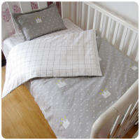 Juego de ropa de cama sin revolver para Bebe, cuna para Niño Pequeño, ropa de Cama para Bebe recién nasido, Funda nórdica de 3 piezas, Funda de almohada,ropa de Cama de dibujos animados para recién nacido, - details 6