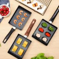 Sartén Cuadrada Antiadherente Para Huevo Y Rollitos De Huevos Mini Cocinita Plancha Para Desayuno Sartén De Freír Con Fundamento Plano - details 12