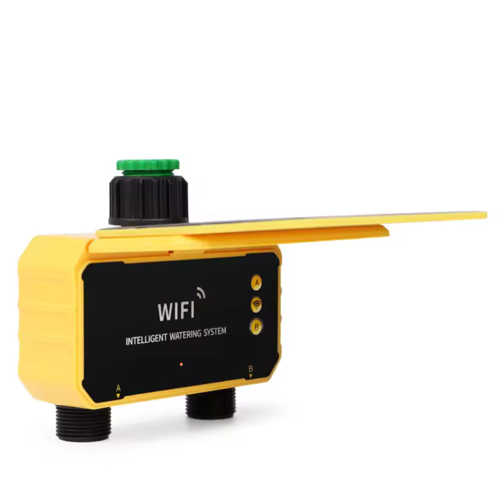 Controlador De Riego Inteligente WIFI Con Sensor De Lluvia Y Carga Solar Para Jardín Y Granjas Timer Automático De Rociado Exterior - 1