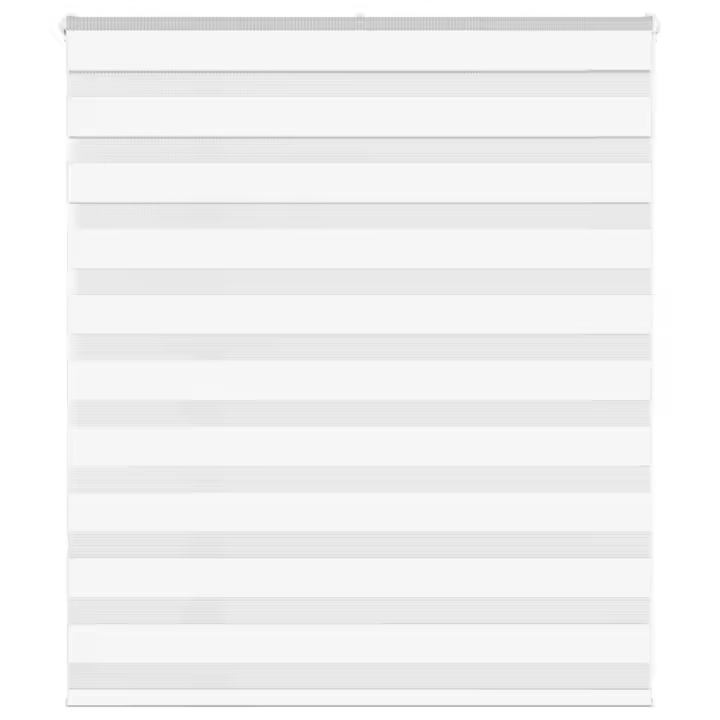 vidaXL Estor cebra blanco 135x100 cm tejido ancho 130,9 cm poliéster - 1