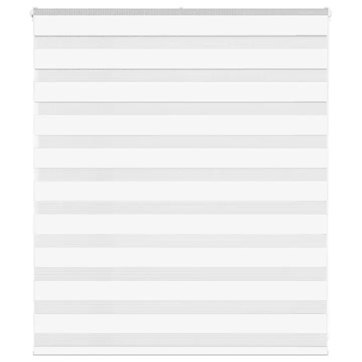 vidaXL Estor cebra blanco 135x100 cm tejido ancho 130,9 cm poliéster - 1