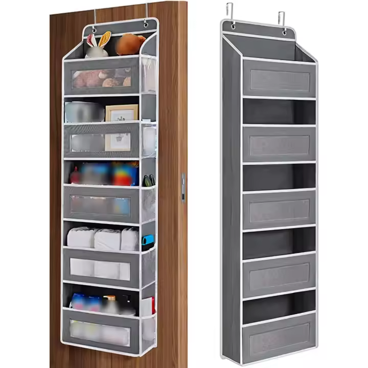 Dispositivo De Almacenamiento En Puerta 5 Capas Para Camping Y Coche Organizador De Juguetes Y Pañales Para Dormitorio Y Armario Montado En La Puerta O En La Pared - 1