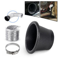 Toma de aire para tuning automotriz,fibra de carbono,conducto de admisión redondo,boca de admisión cuadrada tipo trompeta - details 1