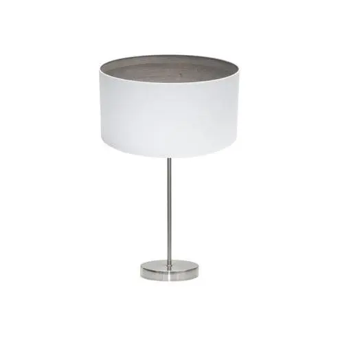 FABRILAMP Lámpara de Mesa Sobremesa Tatiana 1xe27 Niquel/blanco-madera Gris 63x30x30 Cm - Diseño Moderno - 1