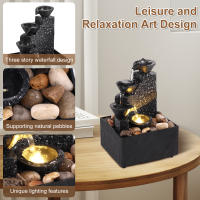 Nueva Decoración De Escritorio Cascada Creativa Ornamentos Fluyendo Agua Pequeño Para Sala De Estar Oficina Ornamentos Fuente De Mesa - details 1