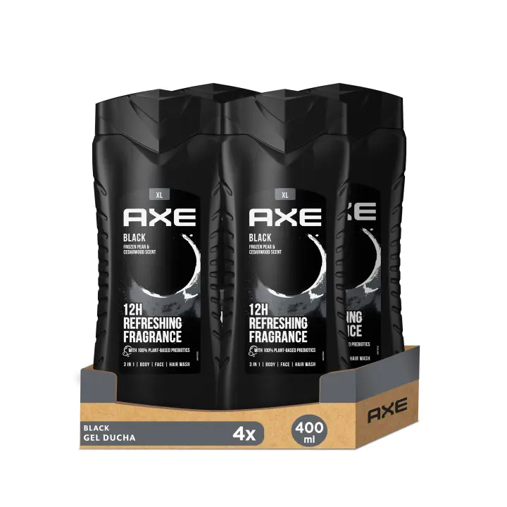 Axe Gel de Ducha Black 400ml - Pack de 4 - 1